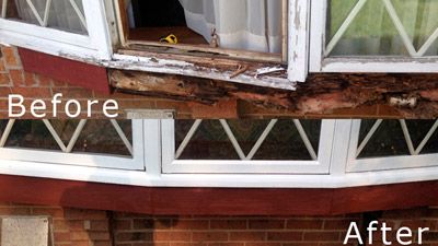 Wooden window cosmetic repair